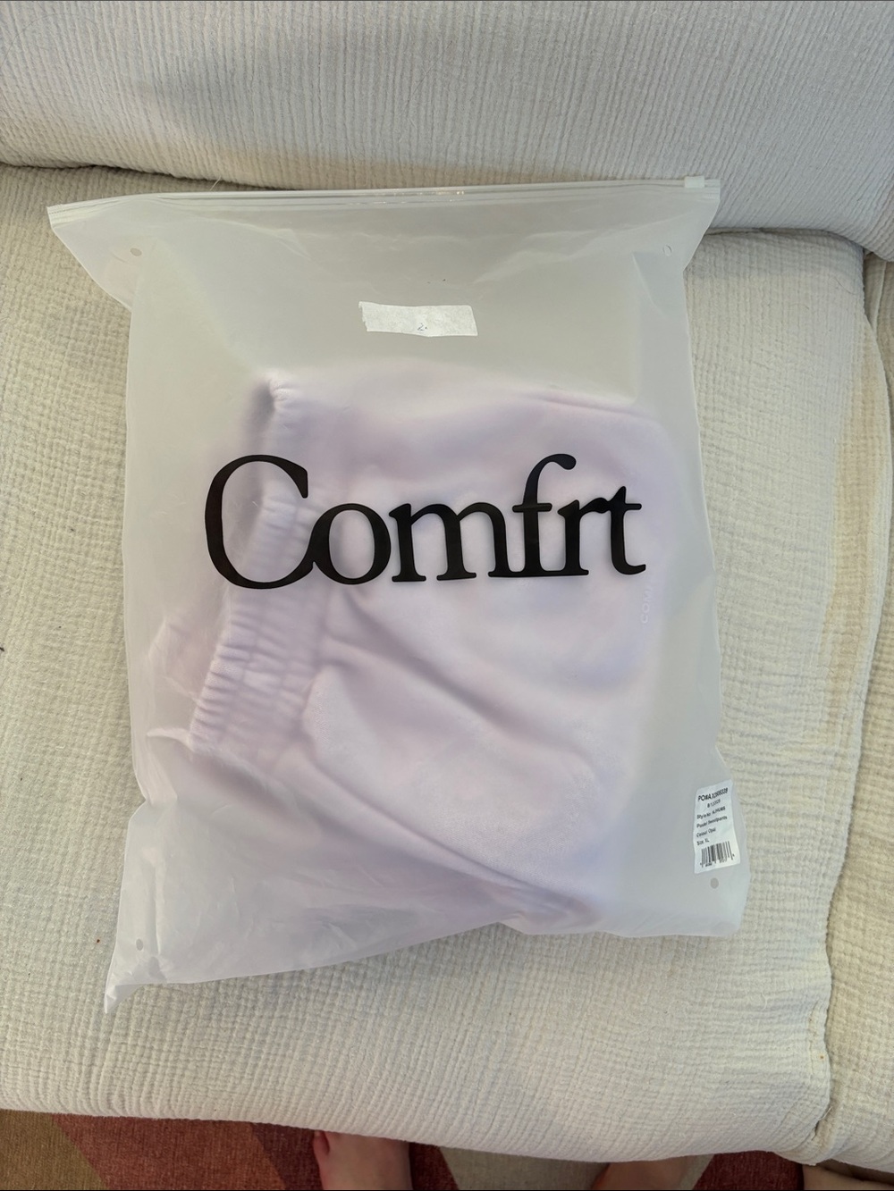 Lilac Cozy Fleece Joggers - Relaxed Track Pants - Picture 6 of 6